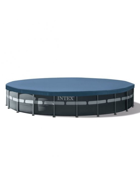 12′ x 33″ Outdoor Round Frame Above Ground Swimming Pool with Pump