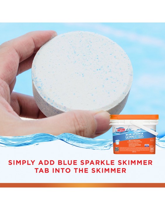 Blue Sparkle Skimmer Tablets for Swimming Pools, 5.5LB